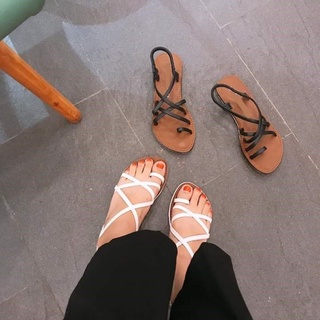 Giày sandal đế bệt xỏ ngón dây chéo có szie lớn 35-42