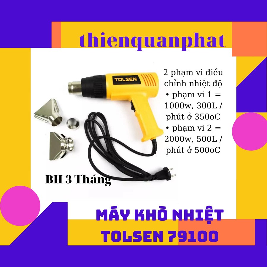 Máy khò nhiệt Tolsen Công suất 2000W hàng chính hãng