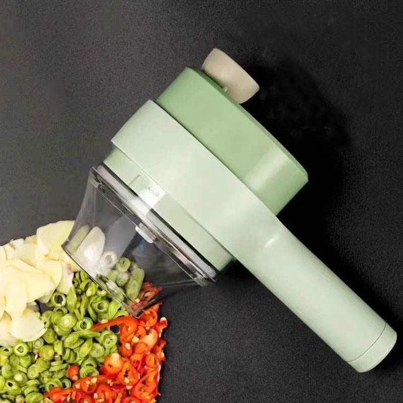máy xay tỏi ớt mini cầm tay đa năng thái lát hành tỏi ớt đây đủ phụ kiện