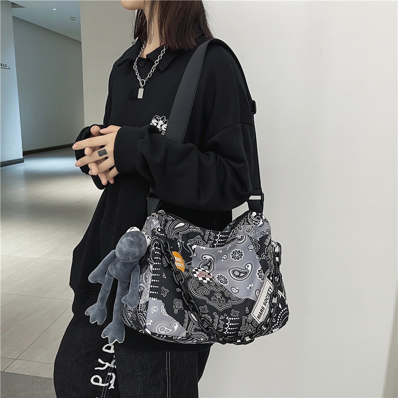Túi Đeo Chéo Vai Bằng Vải Canvas Sức Chứa Lớn Có Dây Đeo Vai Dành Cho Cặp Đôi