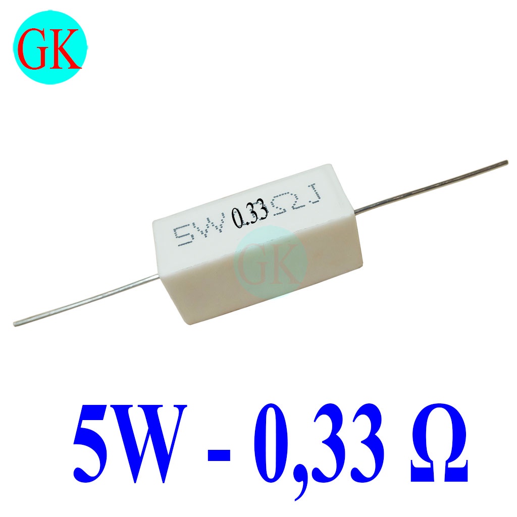 (10 con) Điện trở sứ 5W 0,33 ôm [K-03-01]