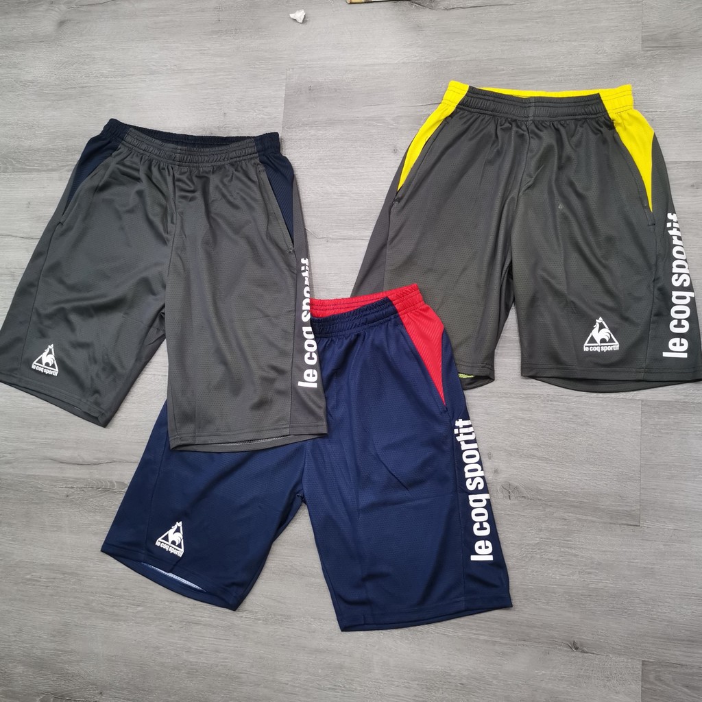 [Mã SKAMAP6 giảm 8% TỐI ĐA 50K đơn250K] Quần đùi nam thể thao in chữ Lecoq siêu nhẹ, có lỗ thoáng, có túi khoá | BigBuy360 - bigbuy360.vn