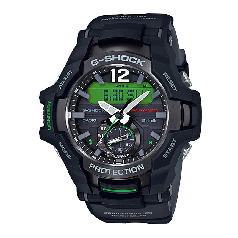 ĐỒNG HỒ NAM G-SHOCK GR-B100-1A3DR BLUETOOTH | NĂNG LƯỢNG MẶT TRỜI | GRAVITY MASTER | GR-B100-1A3