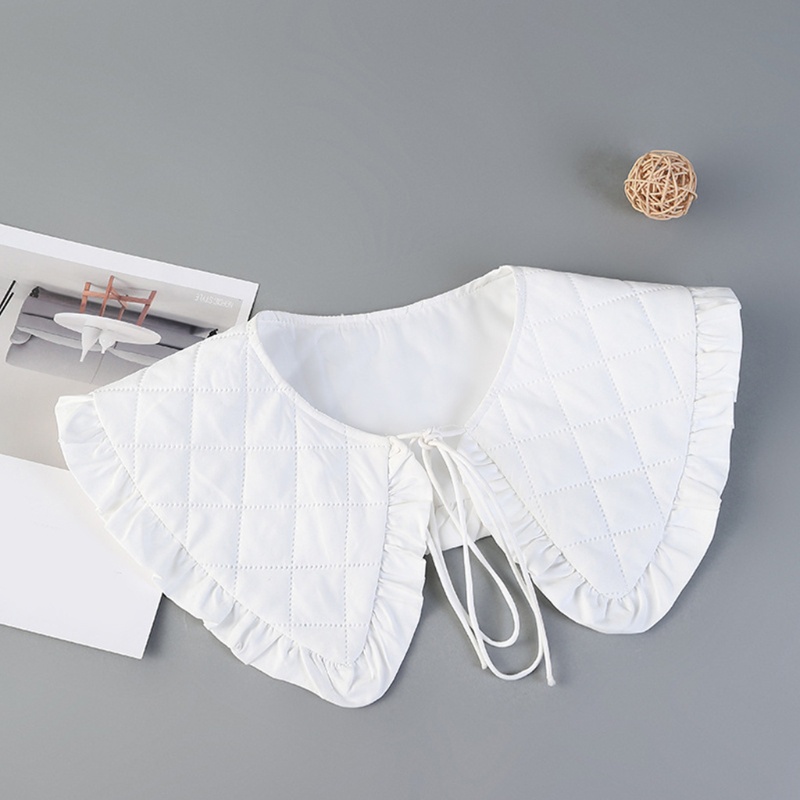 Cổ Áo Rời Giả Nhún Bèo Đơn Giản Thời Trang Cho Nữ