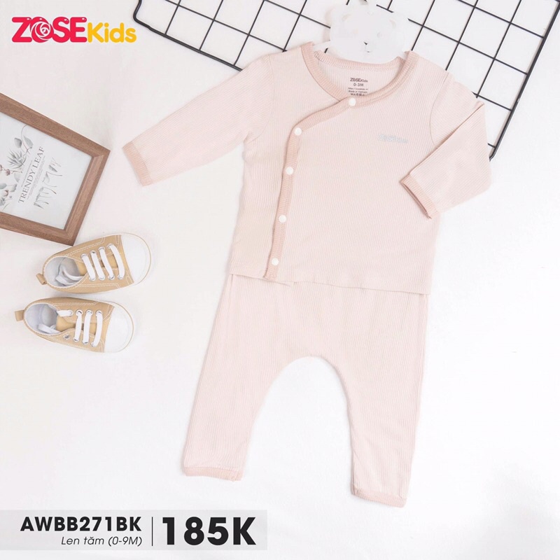 Bộ sơ sinh cài lệch- quần cạp cao ZoseKids cho bé