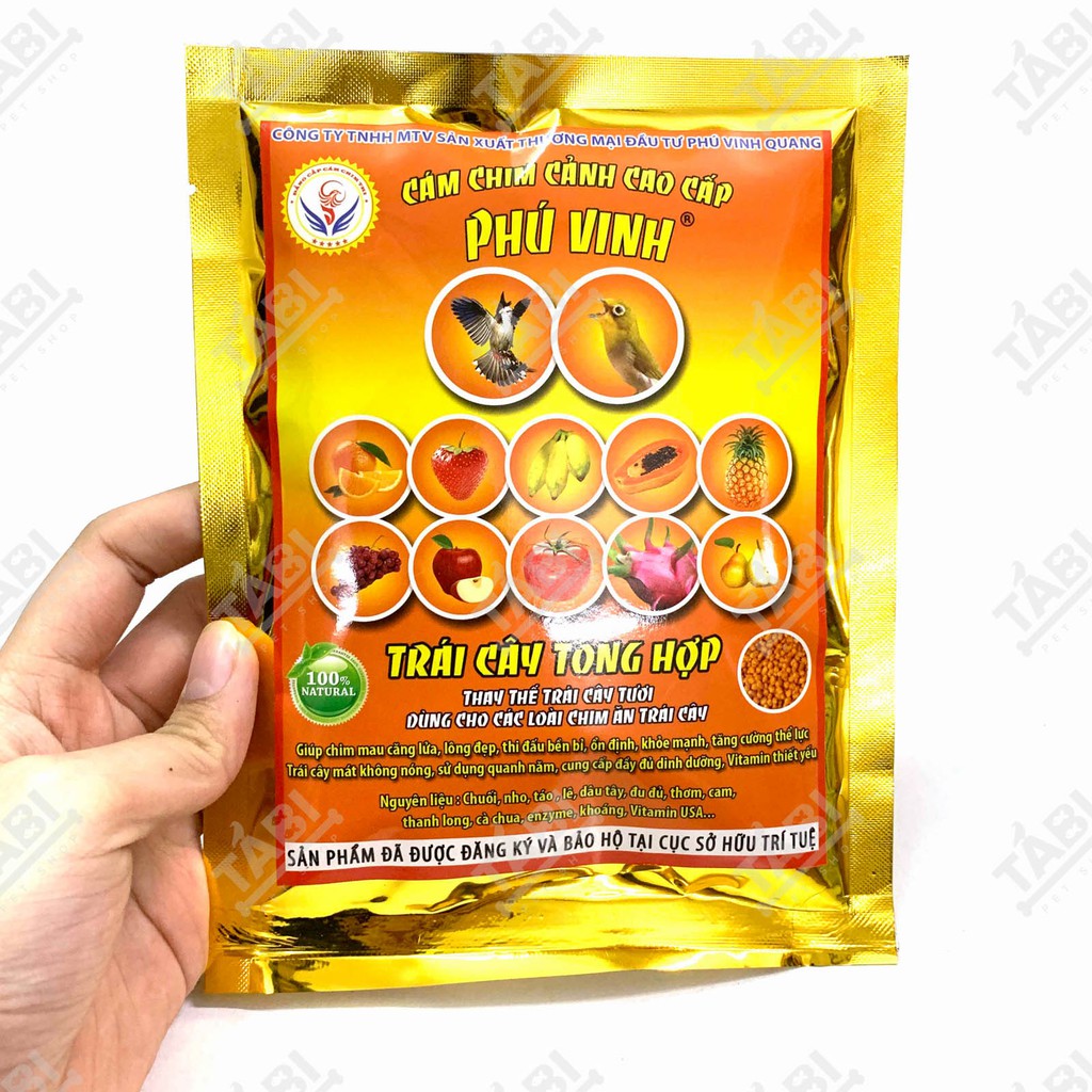 Cám Phú Vinh Trái Cây Tổng Hợp 200g - Thức Ăn Chim Cao Cấp Hoa Quả.[TRÁI CÂY]