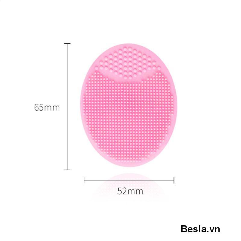 Cọ Bàn Chải Silicone Hình Oval Dùng Vệ Sinh Da Mặt Chất Lượng Cao