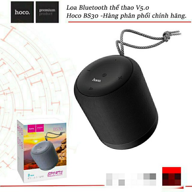 💗 [TOP 1] Loa Bluetooth thể thao V5.0 Hoco BS30 ( Đen ) -Hàng phân phối chính hãng