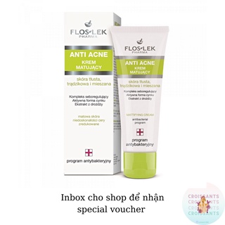 [CHÍNH HÃNG] Kem dưỡng ẩm kiểm soát dầu nhờn Floslek Anti Acne Mattifying Cream 50ml