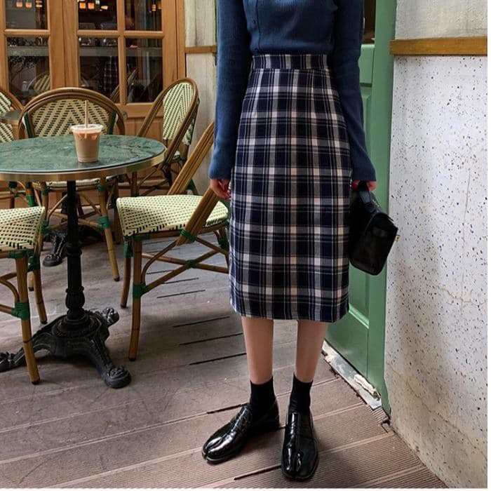 (Order/Bigsize ) Chân Váy Caro Dài Nữ Sinh Hàn Quốc - Js193 | BigBuy360 - bigbuy360.vn