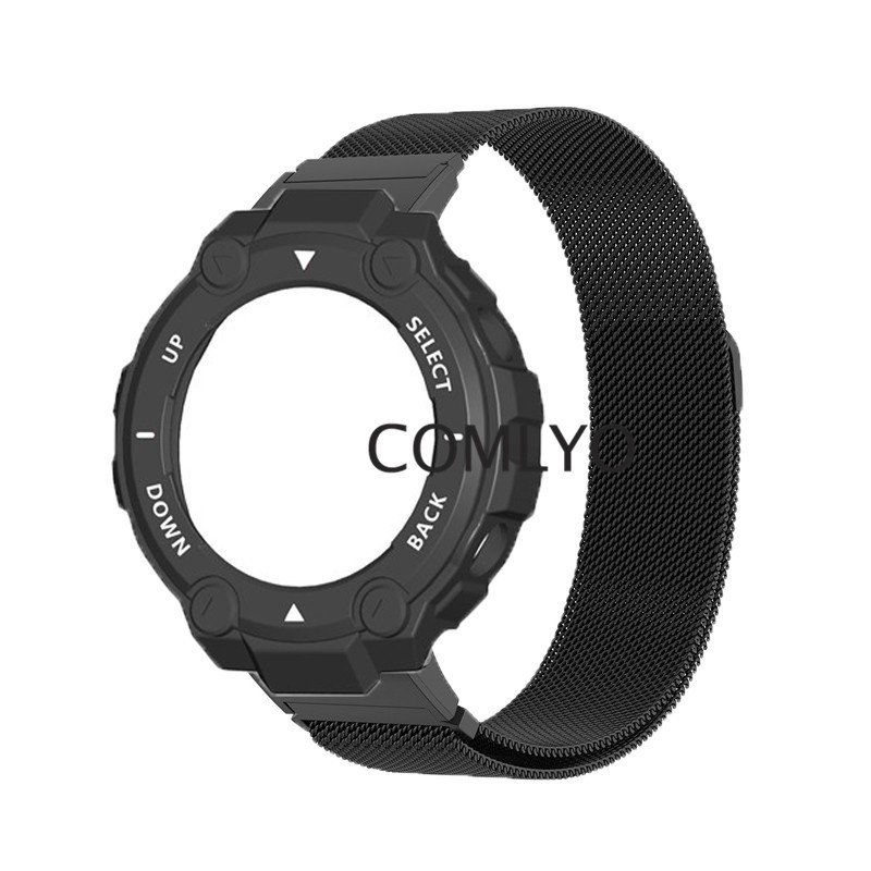 XIAOMI Dây Đeo Inox 2 Trong 1 Cho Đồng Hồ Thông Minh Huami Amazfit T-rex Ốp