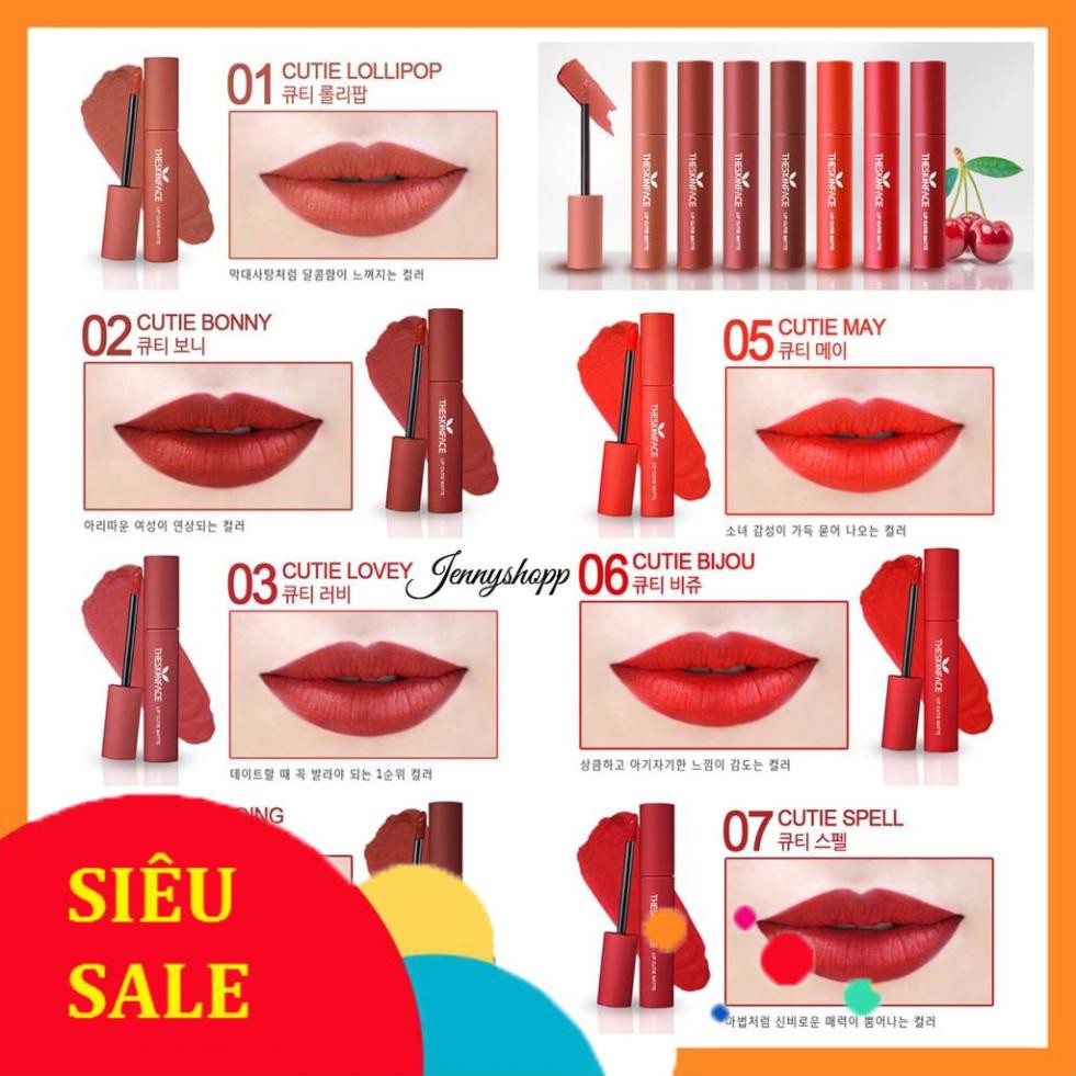 FreeShip Giá Sốc -  Son Kem Lì The Skin Face Lip Cutie Matte