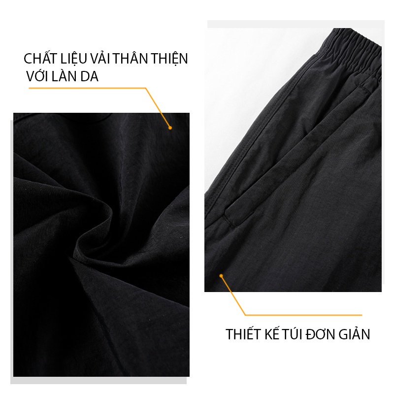 Quần short nam UNIFUN mã DP B Quần thể thao nam đẹp dáng lửng thun trơn quần đùi sooc vải gió phong cách mùa hè co giãn