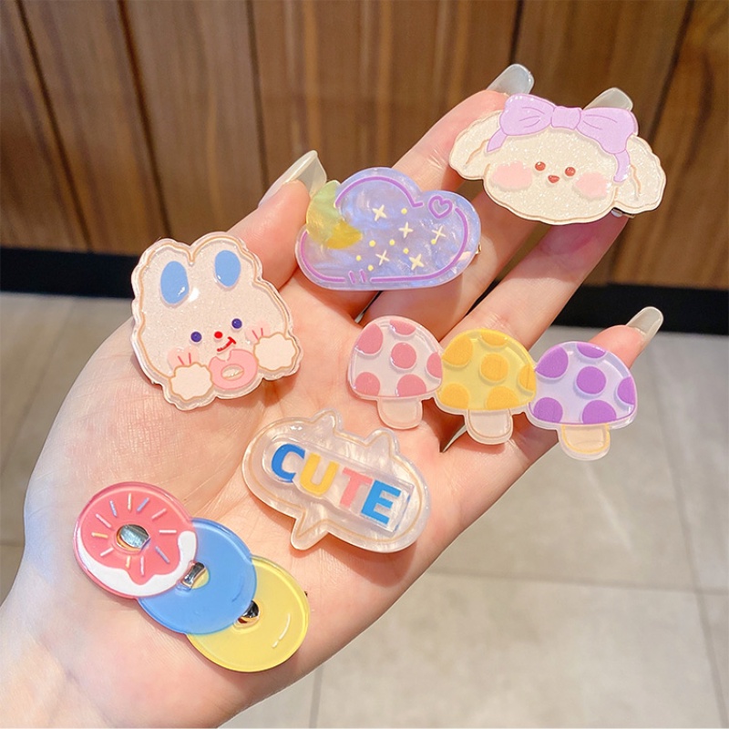 Bộ kẹp tóc hình gấu/ thỏ dễ thương thời trang Hàn Quốc cho bé gái