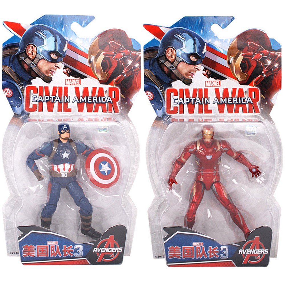 Đồ chơi mô hình Iron Man Captain America Black Panther vui nhộn dành cho bé