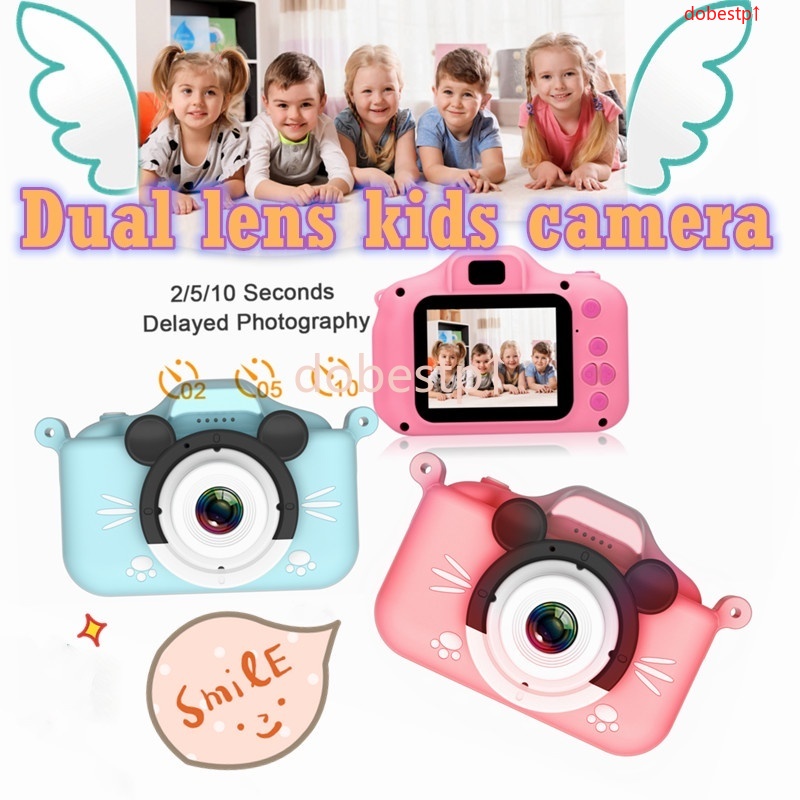 Camera đồ chơi ống kính kép có chụp selfie làm quà sinh nhật cho trẻ em