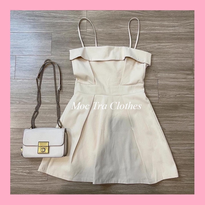 Váy xinh Chic Dress thiết kế hai dây có đệm ngực dáng xoè nhẹ tiểu thư siêu xinh, Đầm 2 dây nữ dự tiệc dáng ngắn