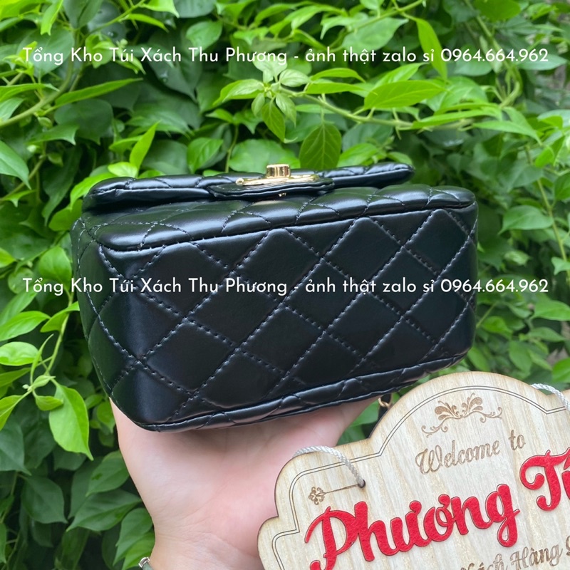 [Giá Sỉ] Túi đeo chéo, đeo vai trần ô from vuông, hàng lót đỏ size 17 siêu xinh (ảnh thật shop chụp)