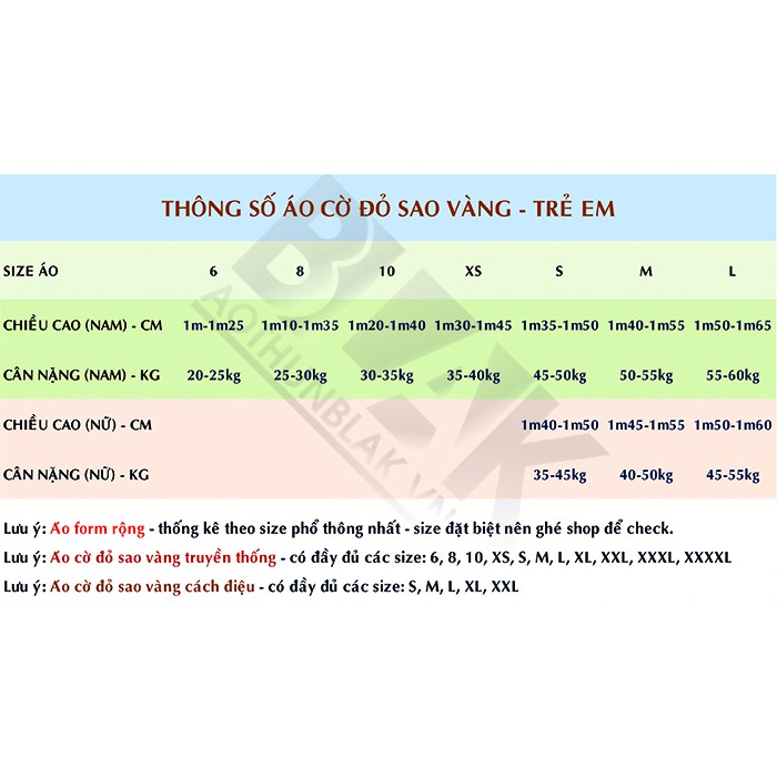 Áo cờ đỏ sao vàng (Việt Nam) Trẻ em - Vải đẹp, in đẹp - AVCN-TE - Đồng phục Song Phú