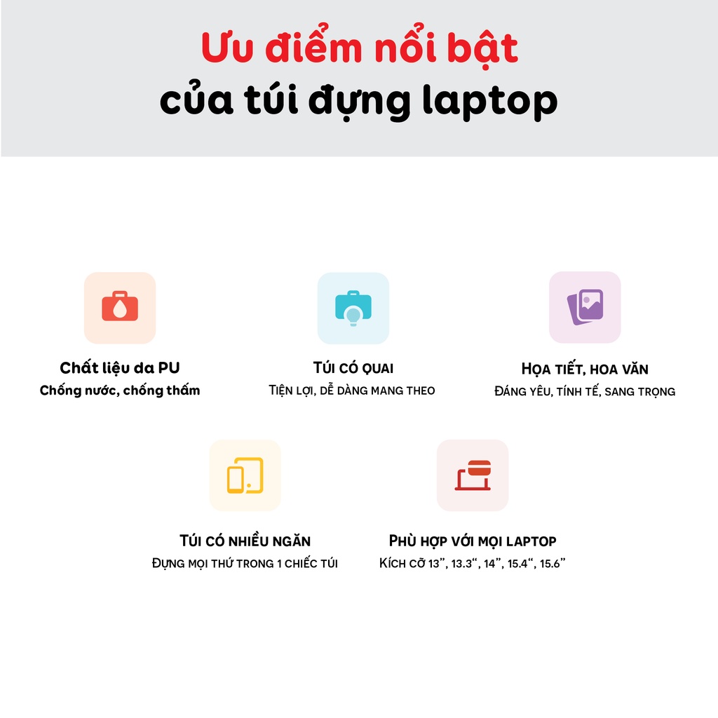 Túi Xách Đựng Laptop Macbook Chống Sốc Da PU Có Quai 13.3 Inch, 14 Inch, 15 Inch, 15.6 Inch, 16 Inch - Túi laptop nam nữ | BigBuy360 - bigbuy360.vn