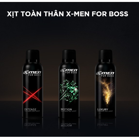 Xịt khử mùi X-men For Boss 150ml - Hương nước hoa nam tính | BigBuy360 - bigbuy360.vn