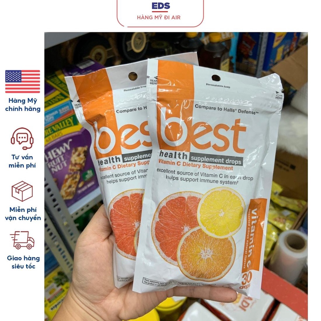Kẹo bổ sung vitamin c hương trái cây Best - EDS Hàng Mỹ