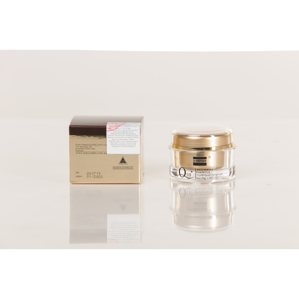KEM DƯỠNG TRẮNG DA SIÊU TỐC NHAU THAI CỪU COSTAR Q10+ ANTI-WRINKLE FORMULA 50G SẢN XUẤT VÀ NHẬP KHẨU AUSTRALIA