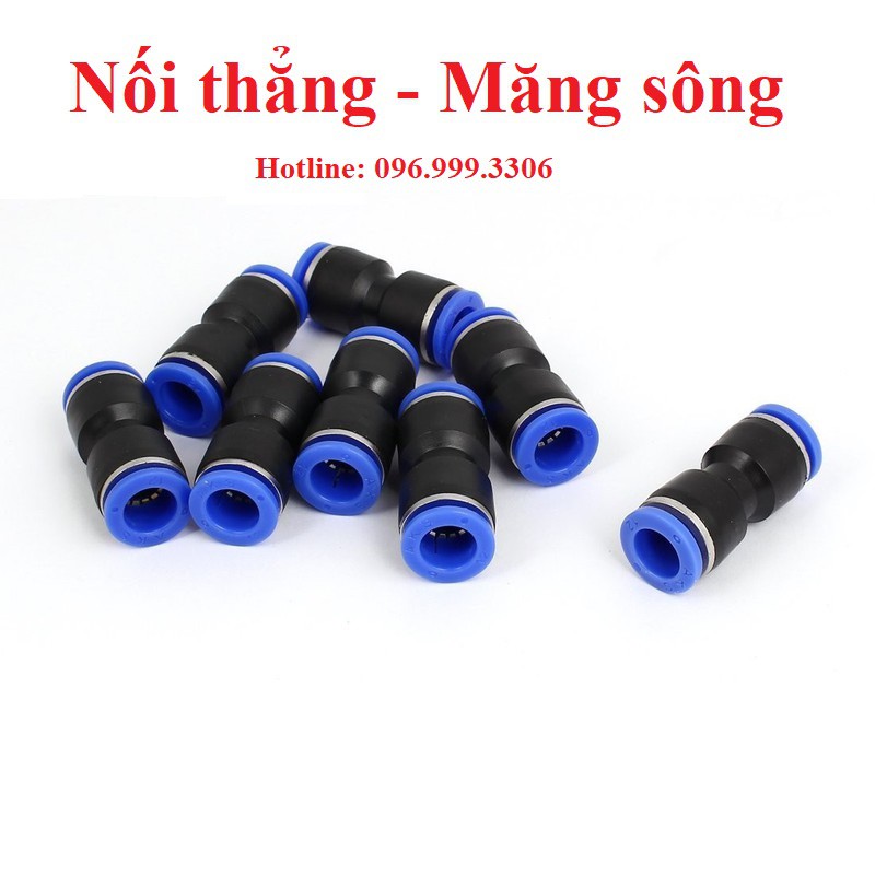 Đầu nối thẳng, măng sông PU khí nén, phun sương, chịu được áp suất cao, đầy đủ kích cỡ giá sỉ