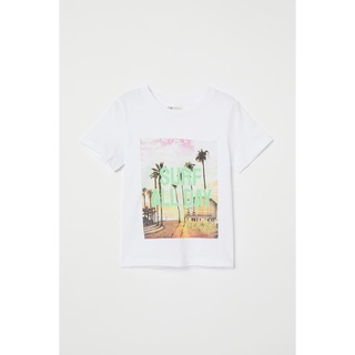 Áo phông trắng/ cam HM H&M_authentic US