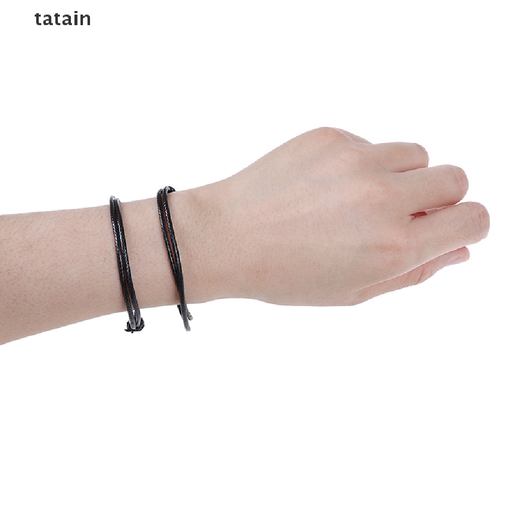 [TAT] 2x DIY Red leather string lucky bracelet lucky bracelet anklet against unisex CVX