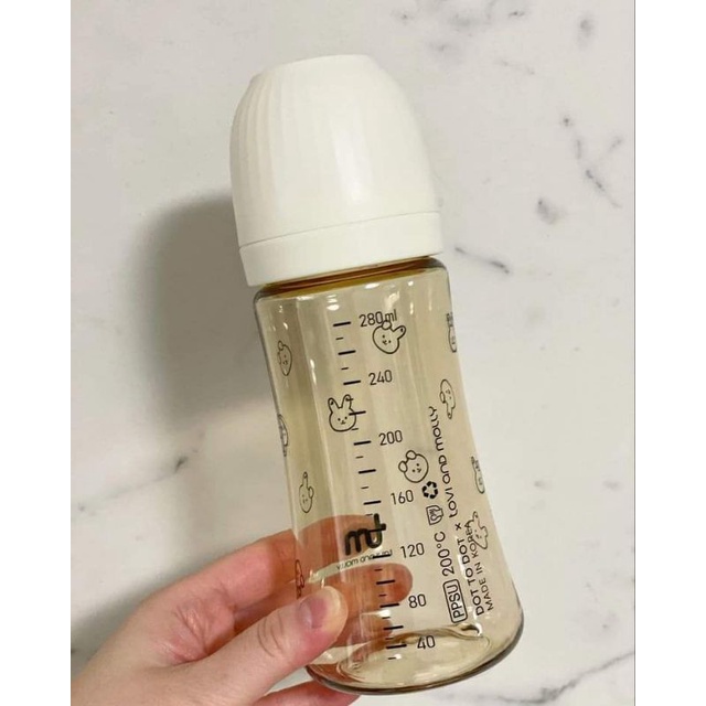 Bình sữa Tovi Molly nhựa Ppsu Hàn quốc 180ml/280ml