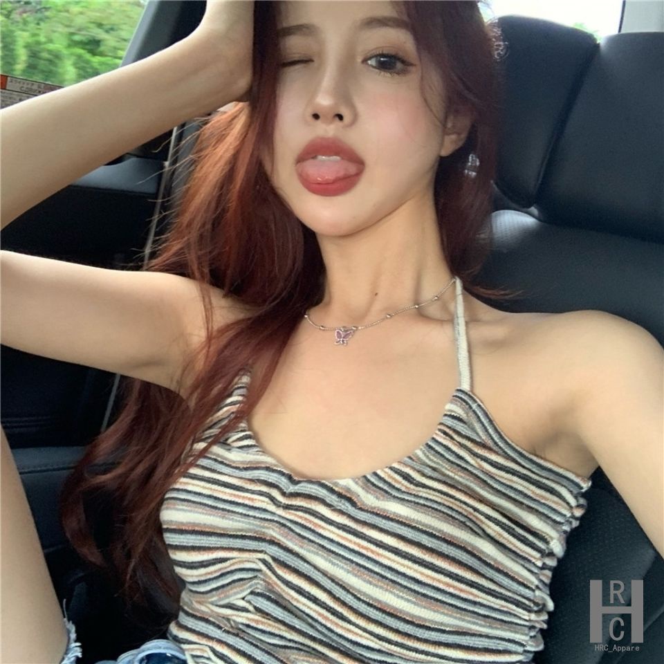 💗✨Áo Lửng Hai Dây Họa Tiết Kẻ Sọc Thời Trang Mùa Hè Quyến Rũ Cho Nữ✨✨✨ | BigBuy360 - bigbuy360.vn
