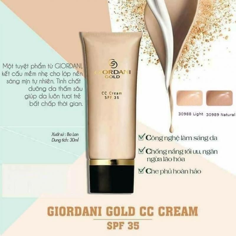 Kem nền cc giordani gold 30988 tông sáng