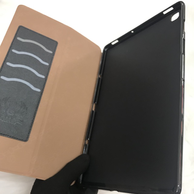 Bao Da Samsung Tab S5E 2019 T725 Hiệu Lishen Lưng Dẻo Màu Đen