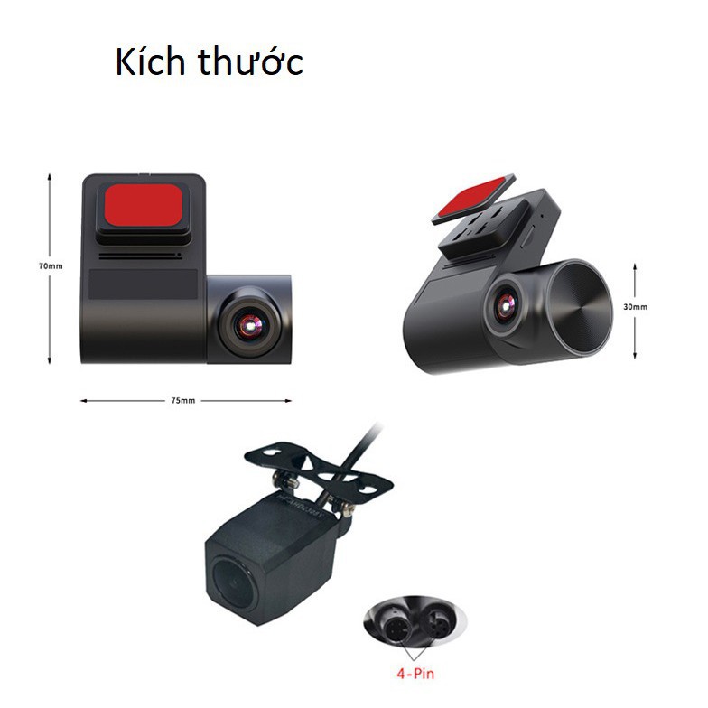 Camera hành trình TRƯỚC SAU tích hợp cam lùi U10 ADAS cam kết nối màn android BH 6 tháng | WebRaoVat - webraovat.net.vn