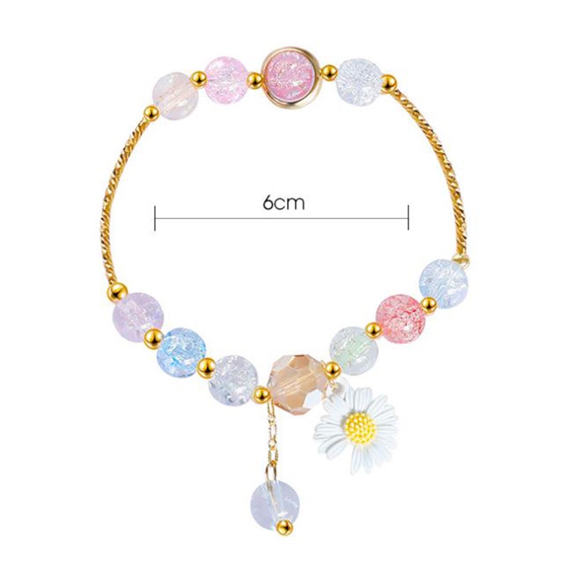 Vòng Tay Chuỗi Hạt Hình Hoa Cúc Phong Cách Hàn Quốc Thời Trang Cho Nữ