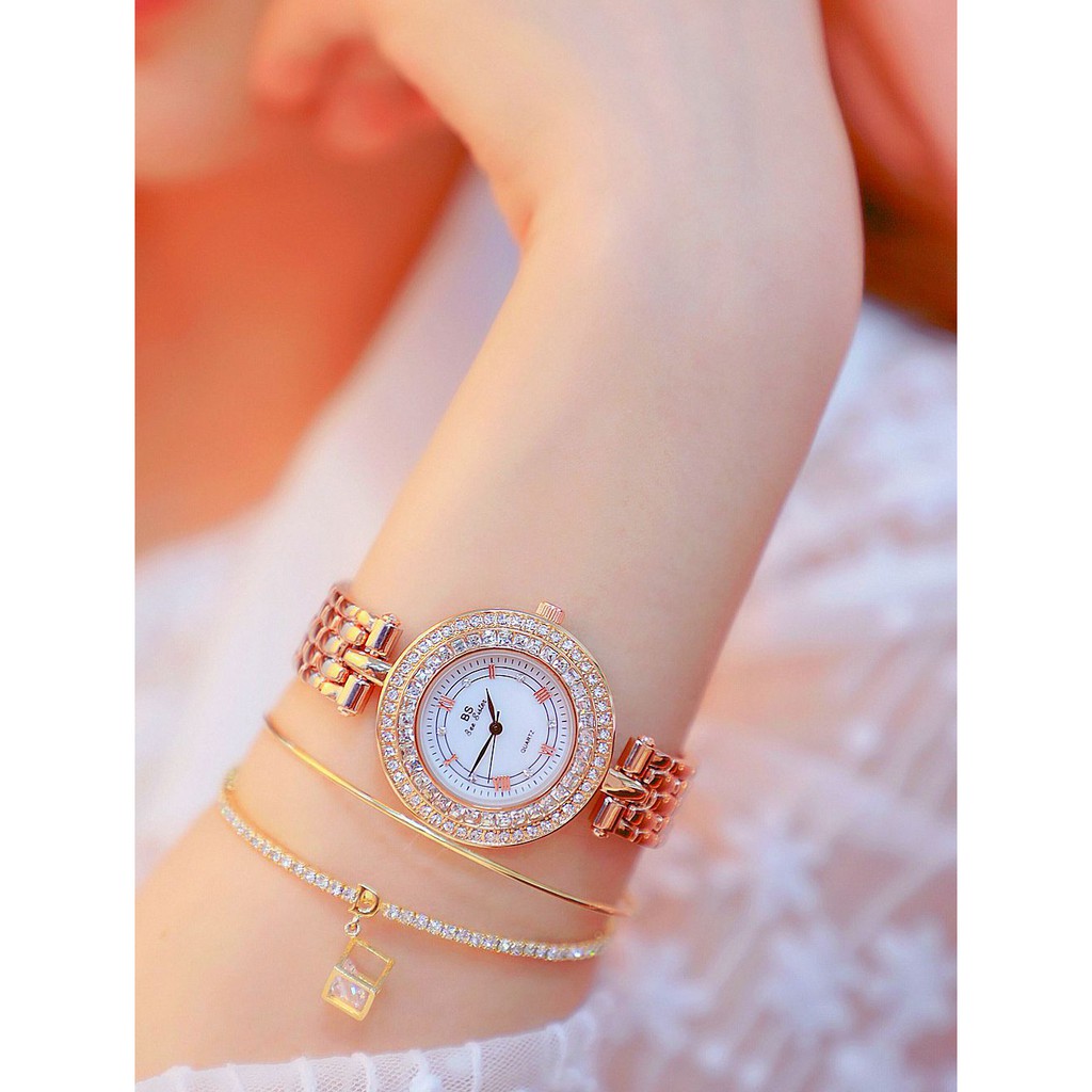 [HÀNG CHÍNH HÃNG] Đồng hồ nữ Bee Sister FA1559 dây thép đặc ko gỉ size to sang trọng | BigBuy360 - bigbuy360.vn