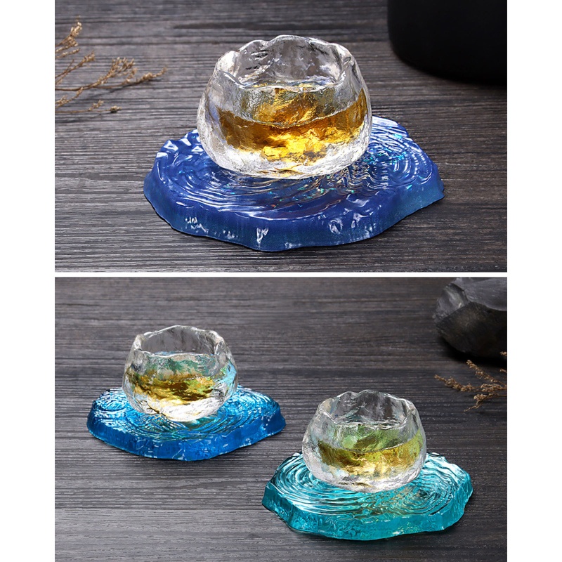 Khuôn silicone làm đế lót ly hình gợn sóng sáng tạo