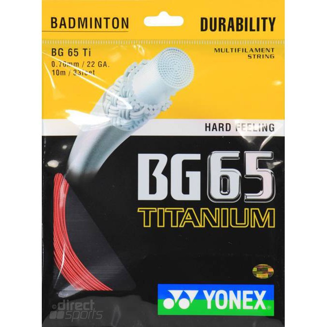 DÂY CƯỚC CĂNG VỢT YONEX BG 65 TITANIUM 3 TEM CHÍNH HÃNG- Nhà phân phối chính hãng- Sport Huế