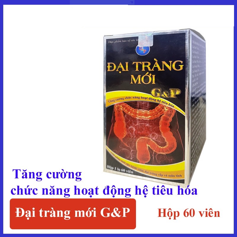 Viên uống  đại tràng mới G&P - Giải pháp mới cho người bị đại tràng - Tăng cường chức năng hoạt động hệ tiêu hóa - lọ 60
