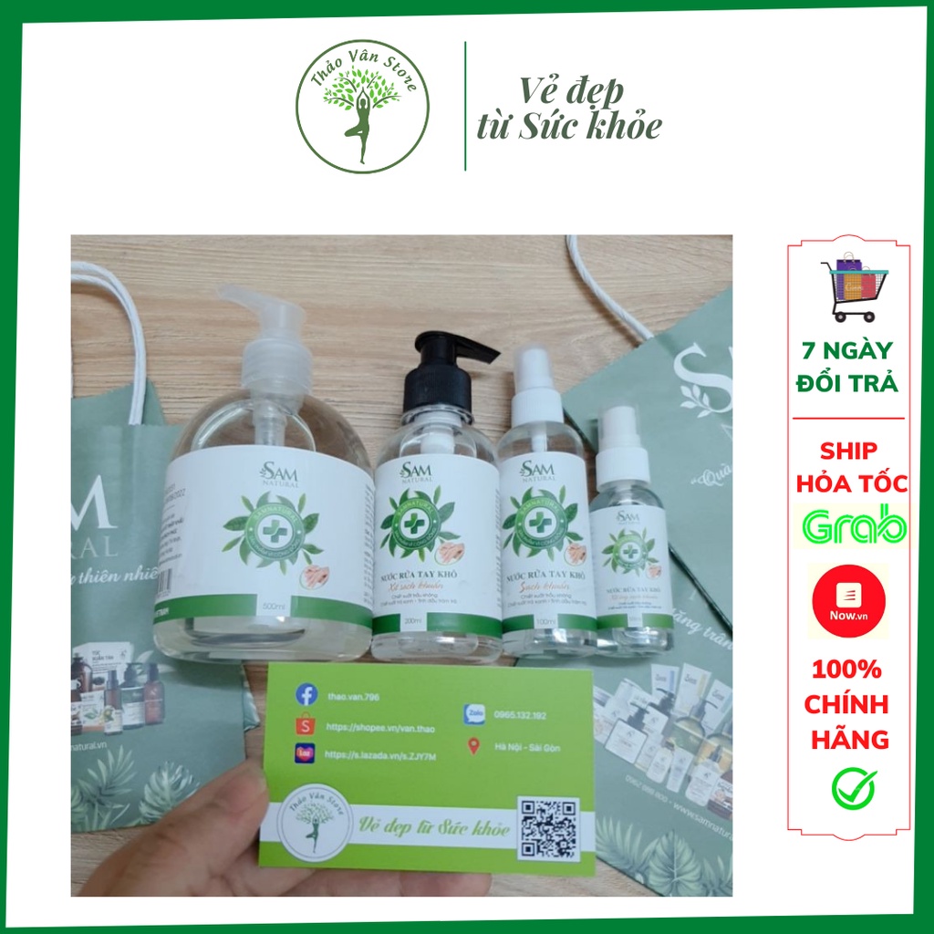 ❤NƯỚC RỬA TAY KHÔ SAM NATURAL(50ml, 100ml)❤