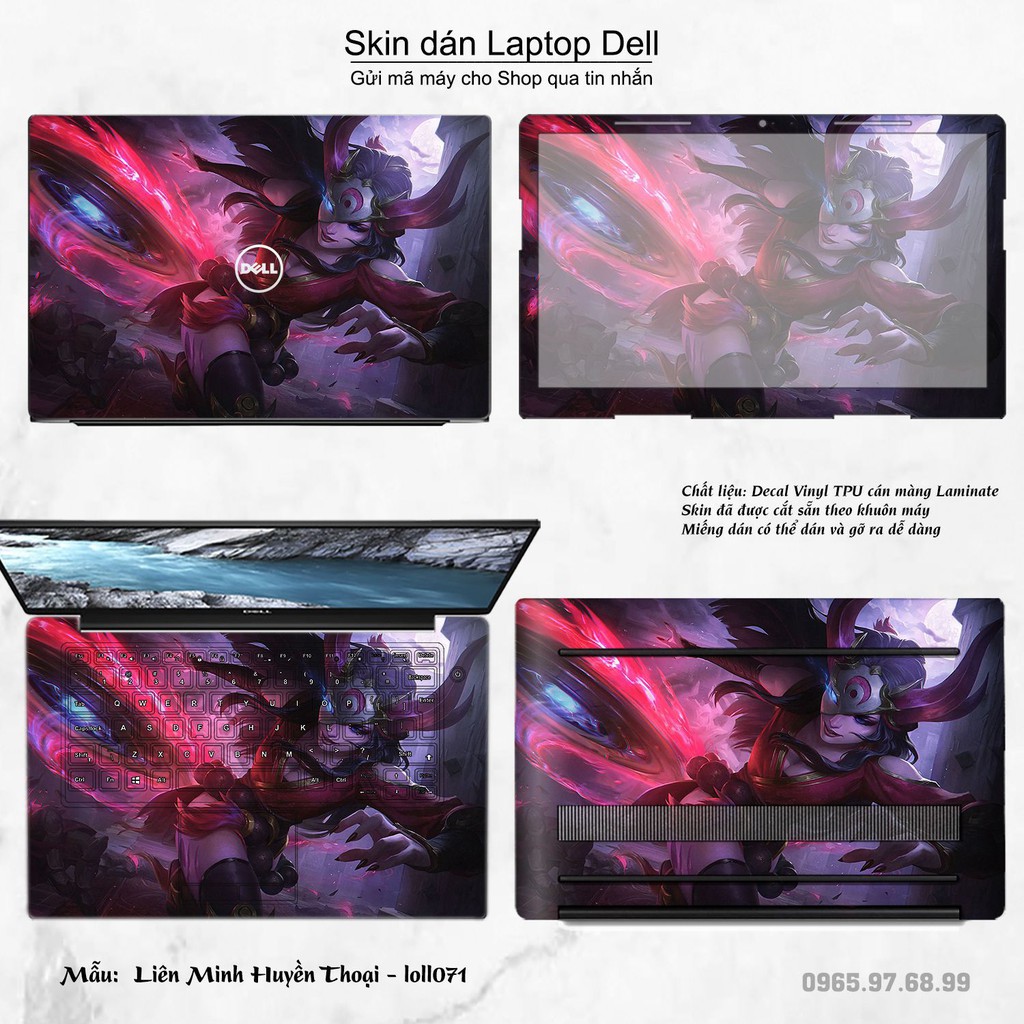 Skin dán Laptop Dell in hình Liên Minh Huyền Thoại nhiều mẫu 9 (inbox mã máy cho Shop)