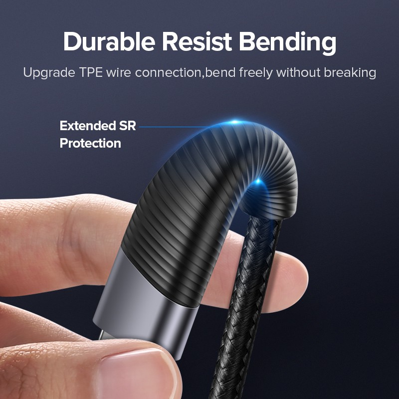 Cáp sạc nhanh UGREEN USB C Type C 3A Cho Samsung Xiaomi 0.5m/1m/2m tùy chọn