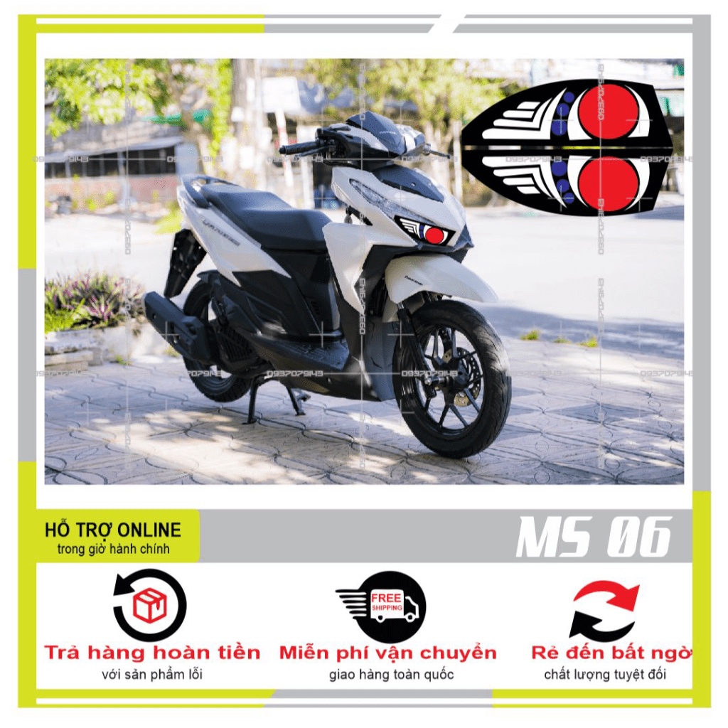 DECAL DÁN ĐÈN SƯƠNG MÙ XE VARIO 2017 (DECAL TRONG SUỐT) MS 06 - DUNG DECAL