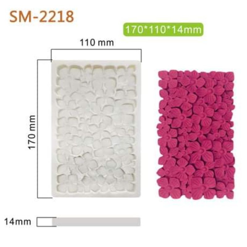 Khuôn ren silicon hoa Cẩm tú cầu