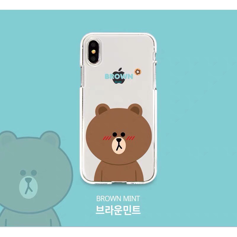 🌸VIDEO THẬT🌸 Ốp Lưng Đôi iPhone Trong Suốt Thỏ Cony Gấu Brown iPhone 6/6s/6plus/6splus/7plus/8plus/x/xs/xsmax/11/11proma