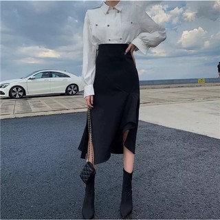 Chân váy cạp cao cutout thời trang