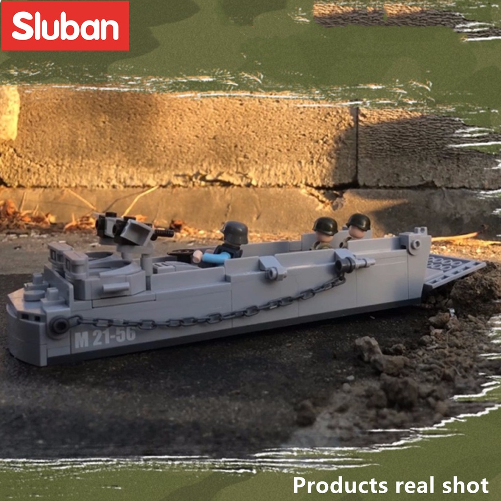 SLUBAN Bộ Đồ Chơi Lắp Ráp Quân Đội 182 Mảnh B0855 WW2