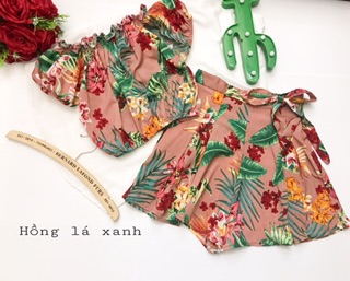 Xả kho Set bộ hoa trễ vai nữ