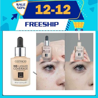 Kem nền catrice HD cao cấp  - độ che phủ cao - không hề bị bí da, kiềm dầu 24h ( chính hãng Đức )